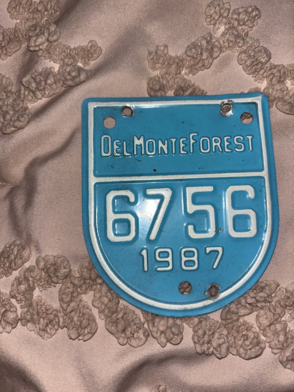 1984-1988 Del Monte Forest - Pebble Beach Auto Car License Plate Gate Badges (5) - Picture 4 of 7
